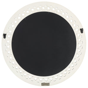 Safavieh BRAIDED Chain Mirror - Timeless Round Accent for Elegant Home Decor, Inspired by Roman Jewelry Design Antique White MIR5005D