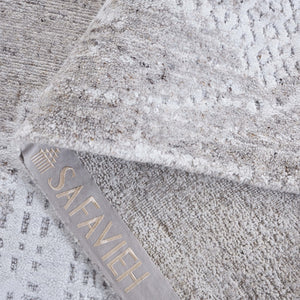 Safavieh Mirage Hand-Loomed 12X18 Grey Ivory Accent Rug — Plush Low-Profile 60% Wool Transitional Mat MIR528F-0116
