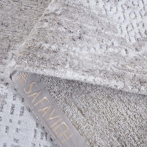 Safavieh Mirage Hand-Loomed 12X18 Grey Ivory Accent Rug — Plush Low-Profile 60% Wool Transitional Mat MIR528F-0116