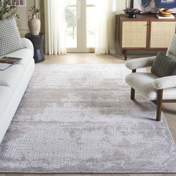 Safavieh Mirage Hand-Loomed 12X18 Grey Ivory Accent Rug — Plush Low-Profile 60% Wool Transitional Mat MIR528F-0116