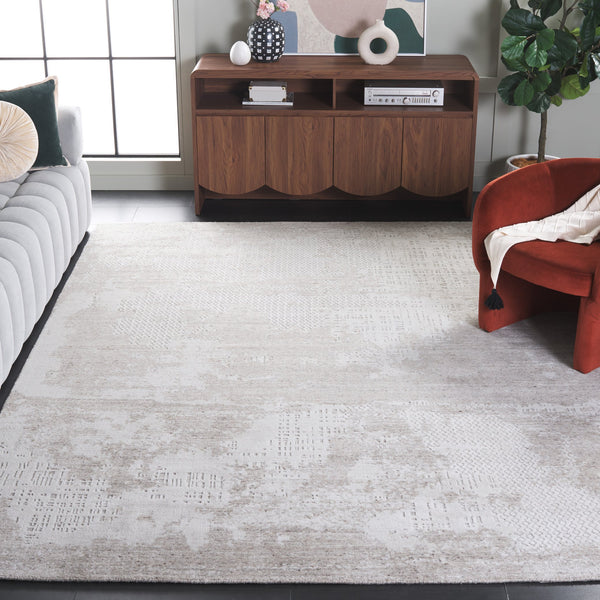 Safavieh Mirage Hand-Loomed 12X18 Grey Ivory Accent Rug — Plush Low-Profile 60% Wool Transitional Mat MIR528F-0116