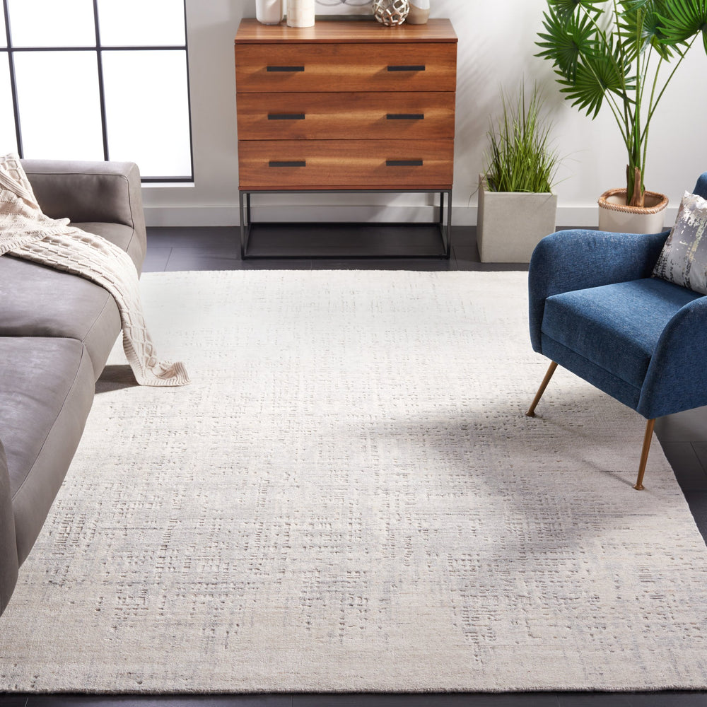 Safavieh Mirage Hand-Loomed Accent Rug 1X1.5 Ft Light Beige Grey – Wool-Viscose-Cotton Blend, Low Pile Cozy Elegance MIR534C-0116
