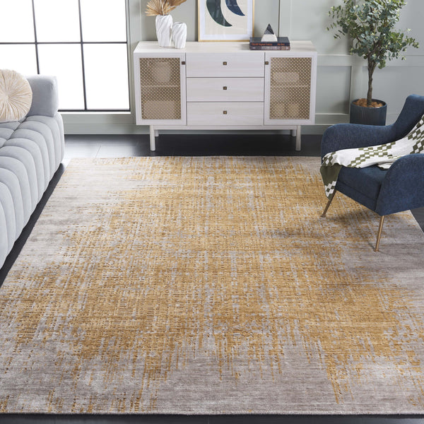 Safavieh Mirage Area Rug - Hand-loomed Ivory And Beige With Abstract Pattern For Modern Elegance And Comfort Grey ,Gold 55% Wool,30% Viscose,15% Cotton Mir534d-6