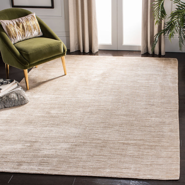 Safavieh Mirage Hand-Loomed Beige Accent Rug 1X1.5 Ft, 3/8" Pile, 80% Viscose 20% Cotton — Low-Profile Luxury Mat MIR635B-0116
