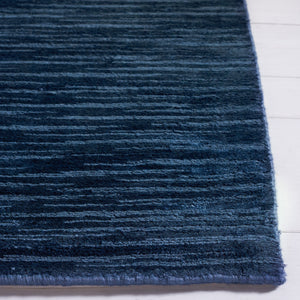 Safavieh Mirage Hand-Loomed 635N Navy Accent Rug 1'X1'6" — Low-Profile Viscose-Cotton, Soft Tonal Minimalism MIR635N-0116