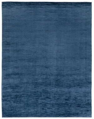 Safavieh Mirage Hand-Loomed 635N Navy Accent Rug 1'X1'6" — Low-Profile Viscose-Cotton, Soft Tonal Minimalism MIR635N-0116