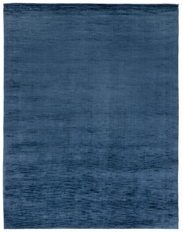 Safavieh Mirage Hand-Loomed 635N Navy Accent Rug 1'X1'6" — Low-Profile Viscose-Cotton, Soft Tonal Minimalism MIR635N-0116