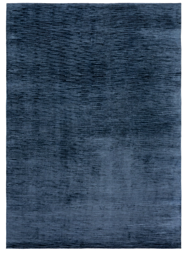 Safavieh Mirage Hand-Loomed 635N Navy Accent Rug 1'X1'6" — Low-Profile Viscose-Cotton, Soft Tonal Minimalism MIR635N-0116