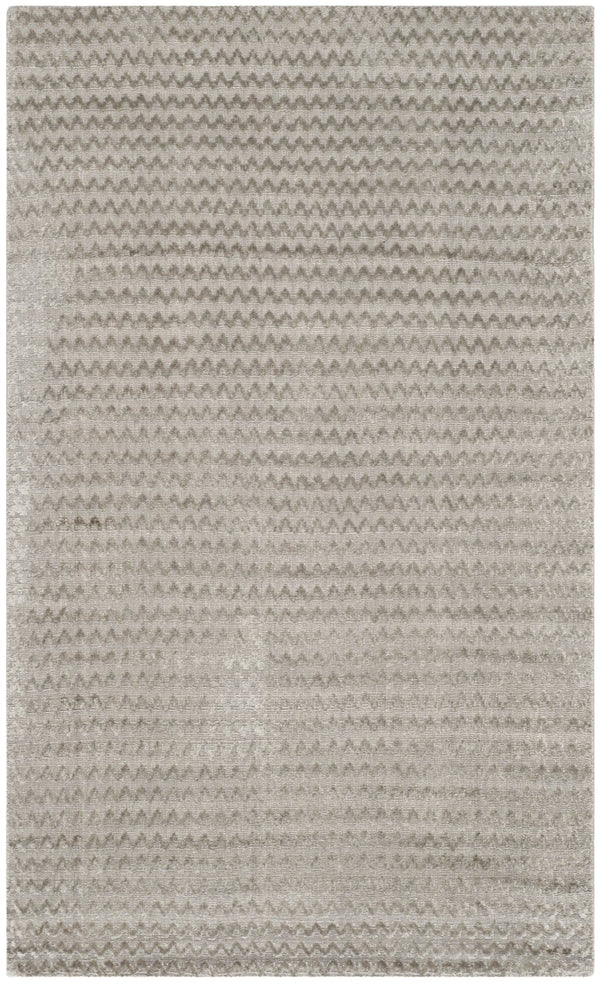 Safavieh Mirage Graphite Hand-Loomed Accent Rug 12X18 In — Viscose-Cotton Chevon Texture, Low-Pile Elegance MIR636A-0116