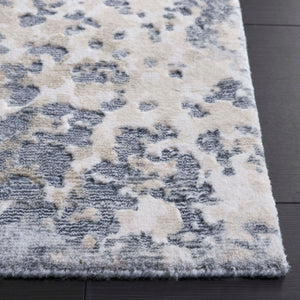 Safavieh Mirage Hand-Knotted 6X9 Grey Ivory Rug, 60% Viscose 30% Wool Low Pile, Abstract Modern Elegance MIR642F-6
