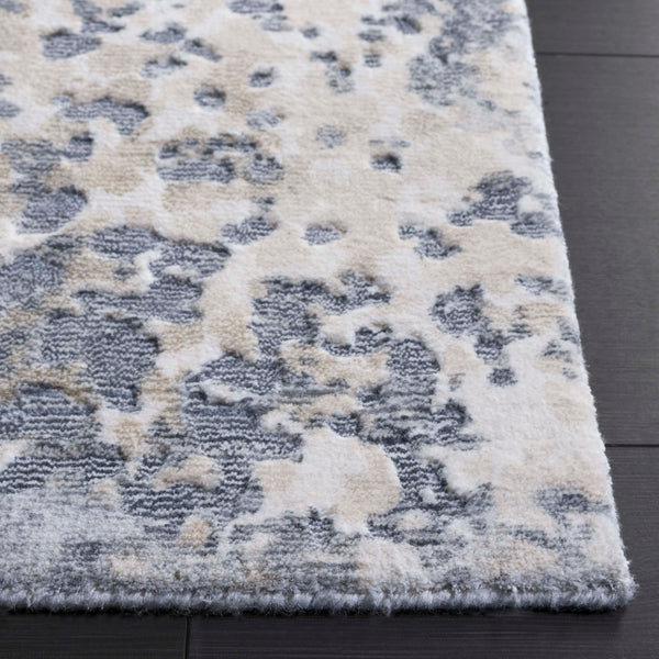 Safavieh Mirage Hand-Knotted 6X9 Grey Ivory Rug, 60% Viscose 30% Wool Low Pile, Abstract Modern Elegance MIR642F-6