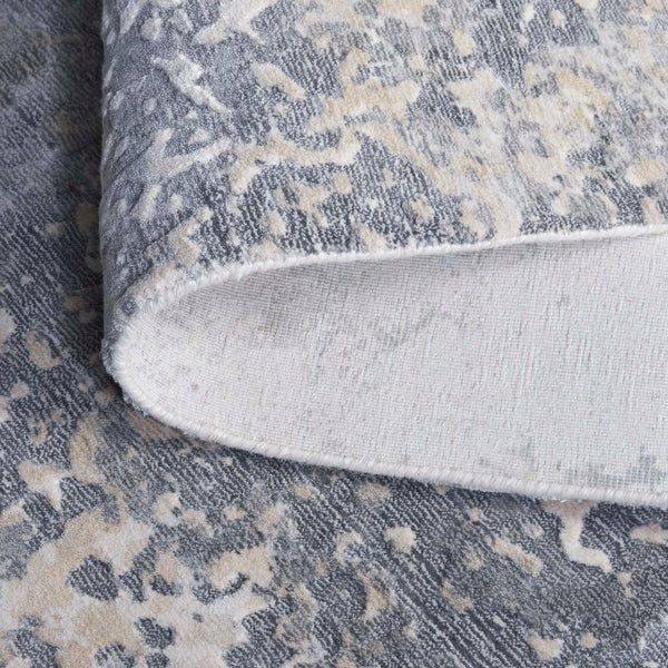 Safavieh Mirage Hand-Knotted 6X9 Grey Ivory Rug, 60% Viscose 30% Wool Low Pile, Abstract Modern Elegance MIR642F-6