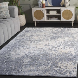 Safavieh Mirage Hand-Knotted 6X9 Grey Ivory Rug, 60% Viscose 30% Wool Low Pile, Abstract Modern Elegance MIR642F-6