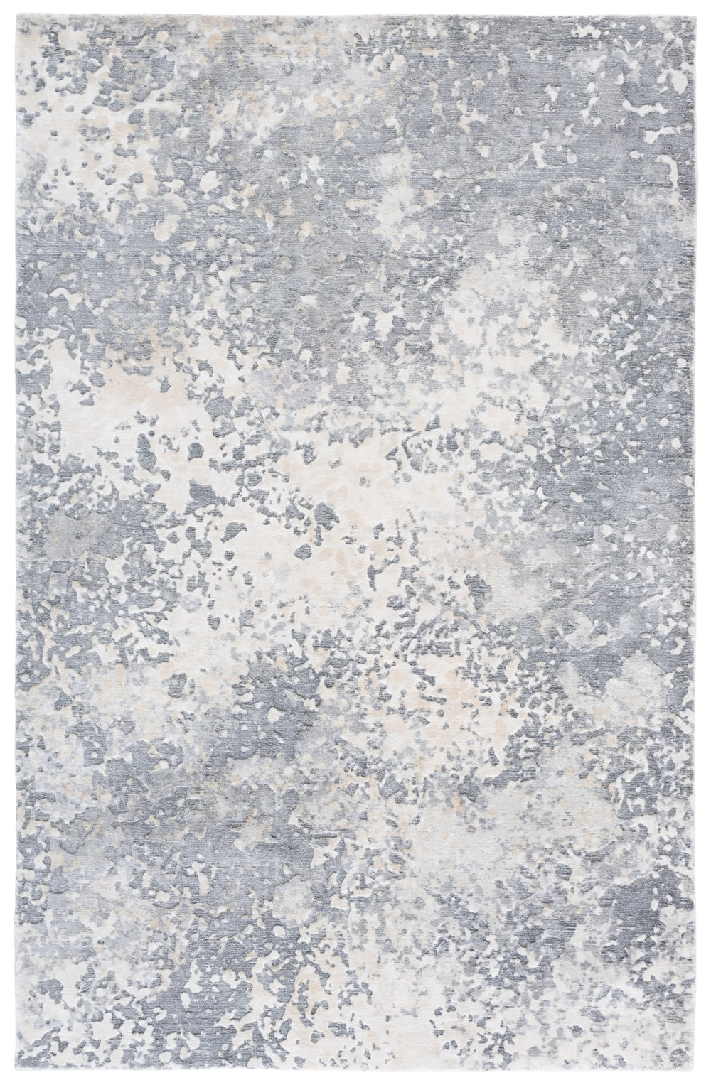 Safavieh Mirage Hand-Knotted 6X9 Grey Ivory Rug, 60% Viscose 30% Wool Low Pile, Abstract Modern Elegance MIR642F-6