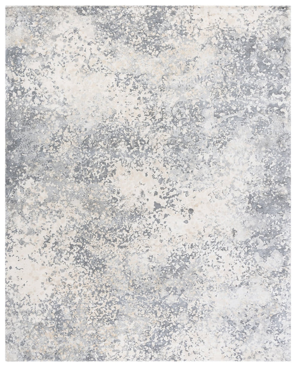 Safavieh Mirage Hand-Knotted 6X9 Grey Ivory Rug, 60% Viscose 30% Wool Low Pile, Abstract Modern Elegance MIR642F-6