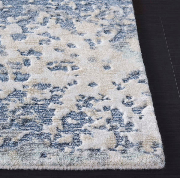 Safavieh Mirage Luxurious Hand-knotted Area Rug In Grey And Ivory - Elevate Your Home With Comfort & Style Blue ,Ivory 60% Viscose,30% Wool,& 10% Cotton Mir642m-9