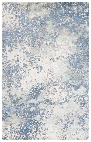 Safavieh Mirage Luxurious Hand-knotted Area Rug In Grey And Ivory - Elevate Your Home With Comfort & Style Blue ,Ivory 60% Viscose,30% Wool,& 10% Cotton Mir642m-9