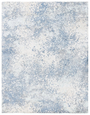 Safavieh Mirage Hand-Knotted Blue Ivory Accent Rug — Low-Profile Artisanal Viscose-Wool Blend For Entryways 1'-0" x 1'-6" MIR642M-0116