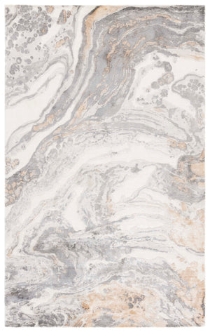 Safavieh Mirage Hand-Knotted Grey Ivory Accent Rug 1X1.5 Ft — Soft Viscose-Wool Blend, Modern Neutral Layering Piece MIR643F-0116