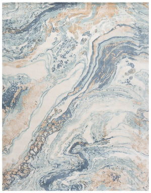 Safavieh Mirage Hand-Knotted 8X10 Blue Ivory Rug – 60% Viscose 30% Wool For Sheen, Softness & Durable Luxury MIR643M-8