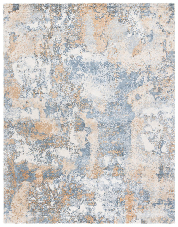 Safavieh Mirage Hand-Knotted Grey Ivory Rug Accent — Low-Profile Modern Abstract, Viscose Wool Blend Durability 1'-0" x 1'-6" MIR644F-0116