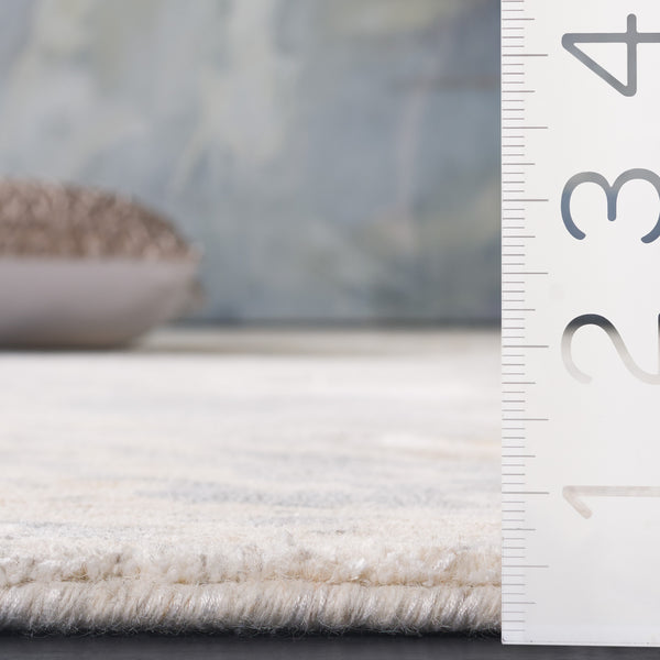 Safavieh Mirage Hand‑Knotted Grey Ivory Area Rug — Plush 1/2" Pile, Abstract Design, Viscose Wool Blend 6'-0" x 9'-0" MIR645F-6