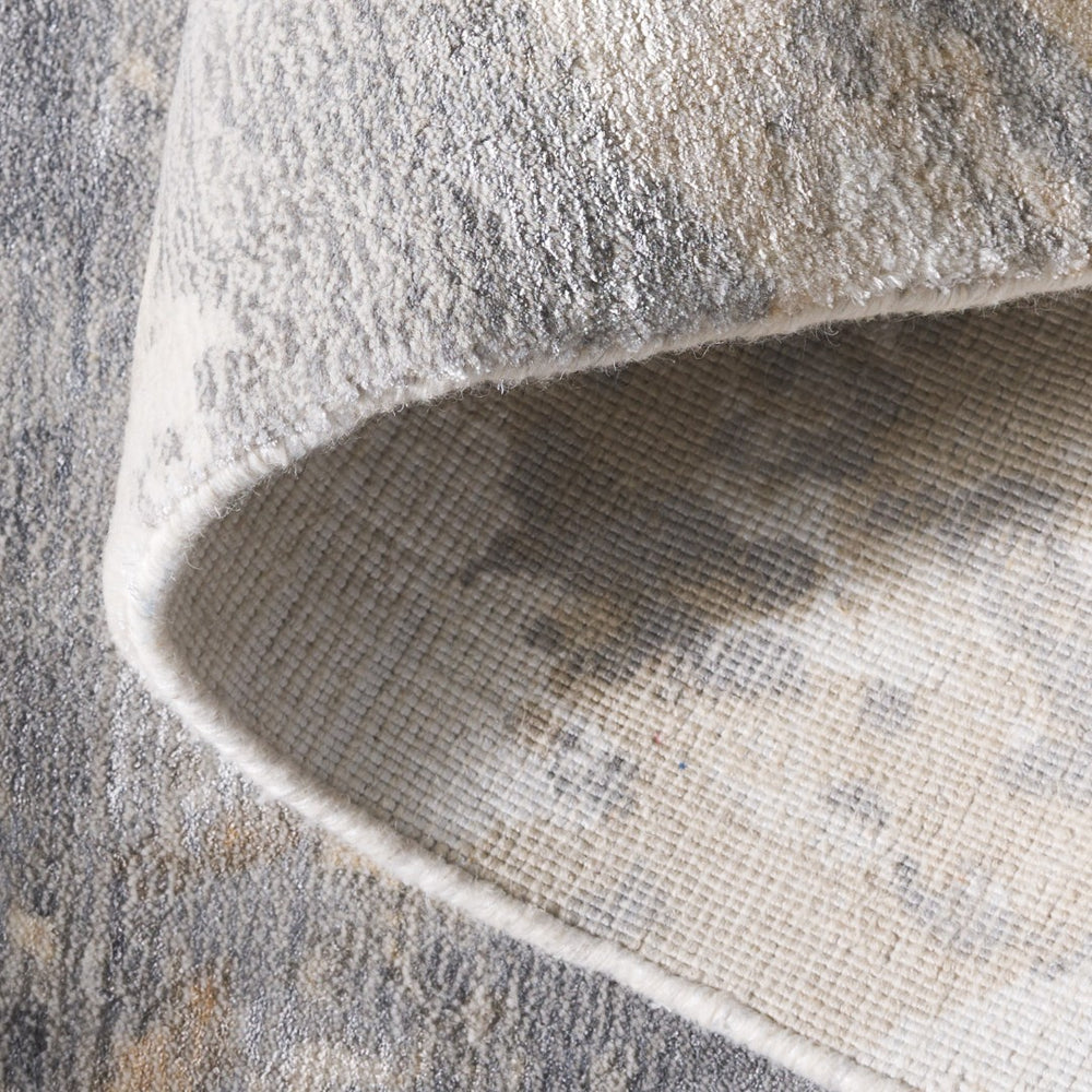 Safavieh Mirage Hand-knotted Area Rug - Luxurious Abstract Design For Chic Living Spaces And Cozy Comfort Grey ,Ivory 60% Viscose,30% Wool,& 10% Cotton Mir645f-9