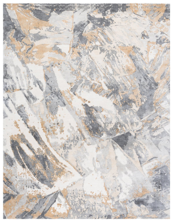 Safavieh Mirage Hand Knotted Area Rug - 8x10 Ft Grey Ivory Luxury With Plush Comfort & Timeless Design Grey ,Ivory 60% Viscose,30% Wool,& 10% Cotton Mir645f-8