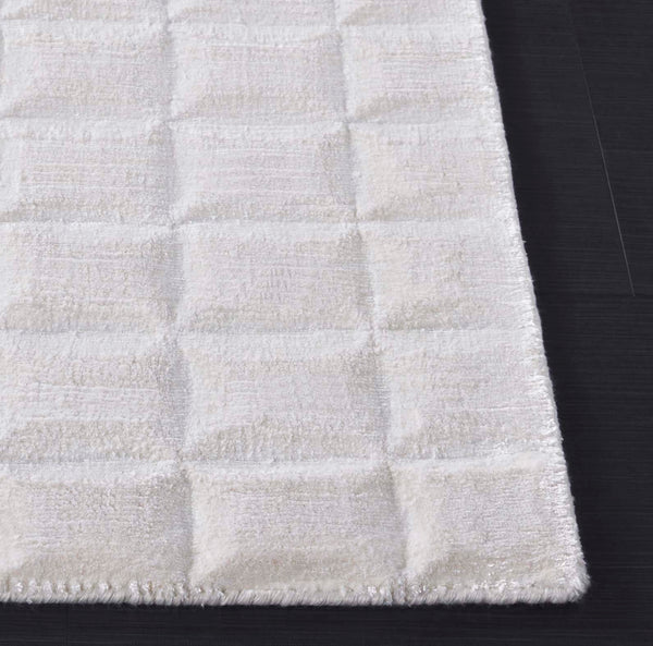 Safavieh Mirage Hand-Knotted Ivory Area Rug — Silky Viscose-Cotton Pile, Subtle Texture, Timeless Elegance 6'-0" x 9'-0" MIR646A-6
