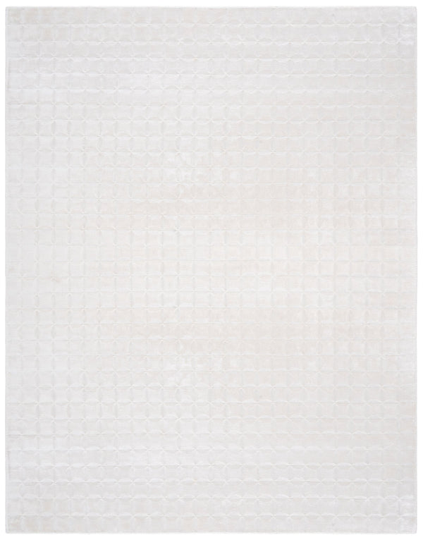 Safavieh Mirage Hand-Knotted Ivory Area Rug — Silky Viscose-Cotton Pile, Subtle Texture, Timeless Elegance 6'-0" x 9'-0" MIR646A-6