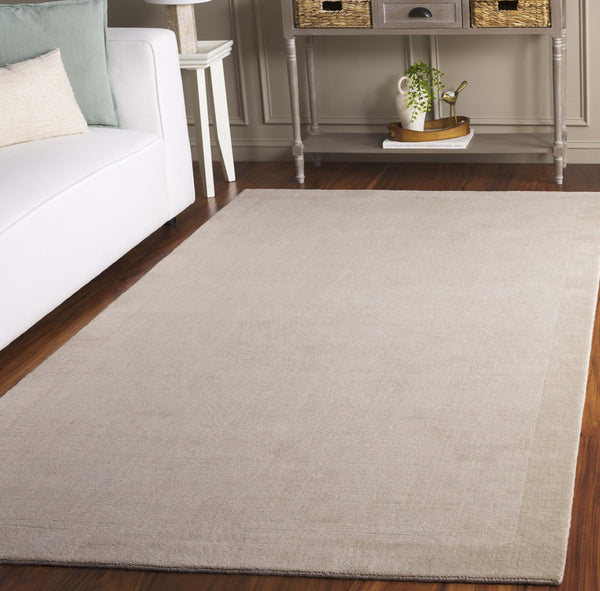 Safavieh Mirage 685A Ivory Hand-Loomed Wool-Cotton Rug 6X9, 3/8" Low Pile — Subtle Tone-On-Tone Texture For Living Rooms MIR685A-6