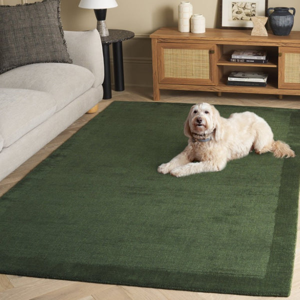 Safavieh Mirage Hand Loomed Wool Brushstroke Area Rug Artisan Green for Living Room MIR685Y-5