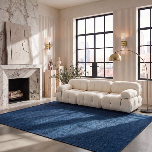 Safavieh Mirage Hand Loomed Wool Cotton Area Rug Artisan Blue Weave for Living Room Floors MIR686M-8