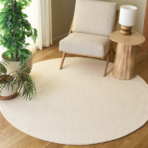 Safavieh Mirage Hand Tufted Round Ivory Rug Soft Blended Pile for Living Room or Bedroom MIR748A-6R