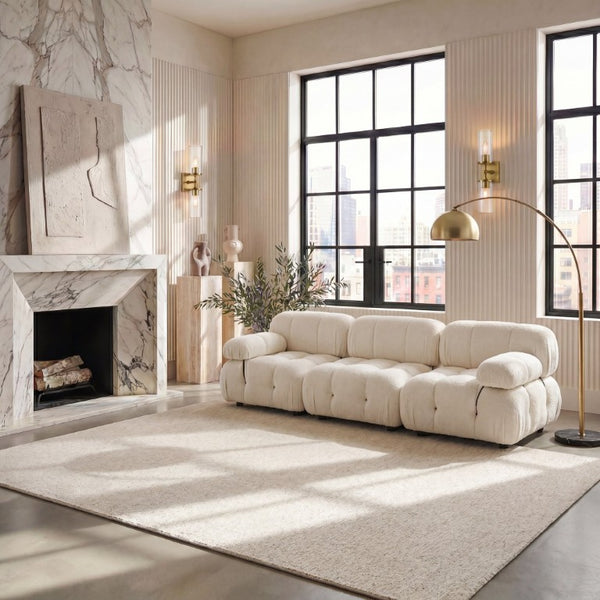 Safavieh Mirage Hand Tufted Ivory Area Rug Soft Neutral Pile for Living Room or Bedroom MIR748A-9