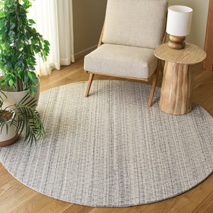 Safavieh Mirage Hand Tufted Round Area Rug Soft Grey Ivory Low Pile for Living Room MIR748F-6R