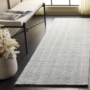 Safavieh Mirage Hand-Tufted Silver Ivory Runner Rug for Hallways and Entryways Low Pile MIR748G-28