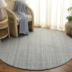 Safavieh Mirage Hand Tufted Round Area Rug Silver Ivory Soft Pile Living Room Accent MIR748G-6R