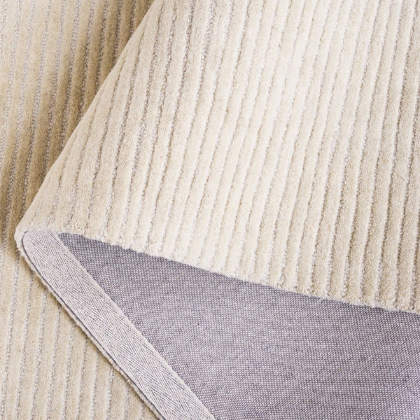 Safavieh Mirage Hand Tufted Wool Blend Area Rug Ivory Linear Pattern for Modern Living Spaces MIR758A-5