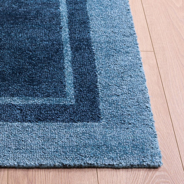 Safavieh Mirage Hand Tufted Viscose Cotton Runner Rug Solid Blue Hallway Entryway Accent MIR759M-28