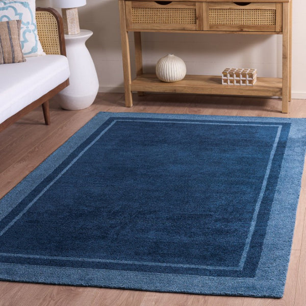 Safavieh Mirage Hand Tufted Viscose Cotton Solid Blue Area Rug for Living Room or Bedroom MIR759M-5
