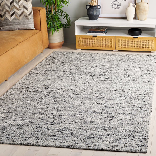 Safavieh Mirage Handwoven Wool Area Rug – Modern Elegance With Timeless Black Accents For Your Home Decor Grey ,Black Wool Pile Mir775f-6sq