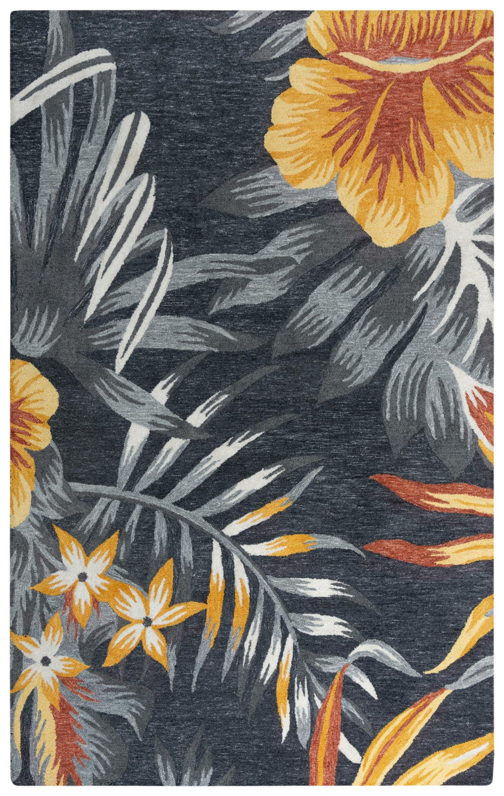 Rizzy Miramar MIR969 Hand Tufted Modern Recycled Polyester Rug Charcoal 8'9" x 11'9"