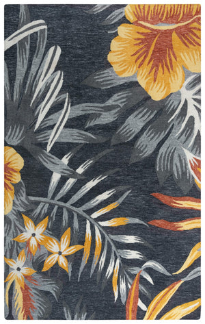 Rizzy Miramar MIR969 Hand Tufted Modern Recycled Polyester Rug Charcoal 8'9" x 11'9"