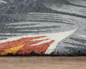 Rizzy Miramar MIR969 Hand Tufted Modern Recycled Polyester Rug Charcoal 8'9" x 11'9"