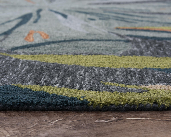 Rizzy Miramar MIR972 Hand Tufted Modern Recycled Polyester Rug Charcoal 8'9" x 11'9"