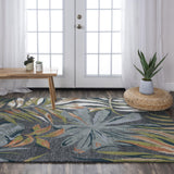 Rizzy Miramar MIR972 Hand Tufted Modern Recycled Polyester Rug Charcoal 8'9" x 11'9"