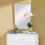 Uttermost Belvoir Brass Mirror 09787 STAINLESS STEEL,MDF,GLASS