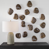 Uttermost Pebbles Walnut Wood Wall Décor, S/9 04323 TAMARIND WOOD