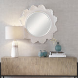 Uttermost Sea Coral White Round Mirror 09797 RESIN, GLASS, MDF